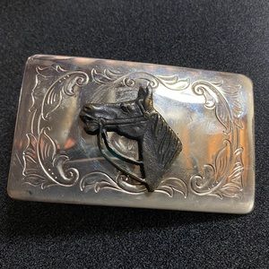 American Horse Belt Buckle